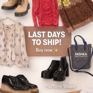 Mishka Black Glossy Platform Shoes